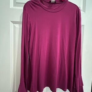 VENUS Long Sleeve Fuchsia Top NWOT